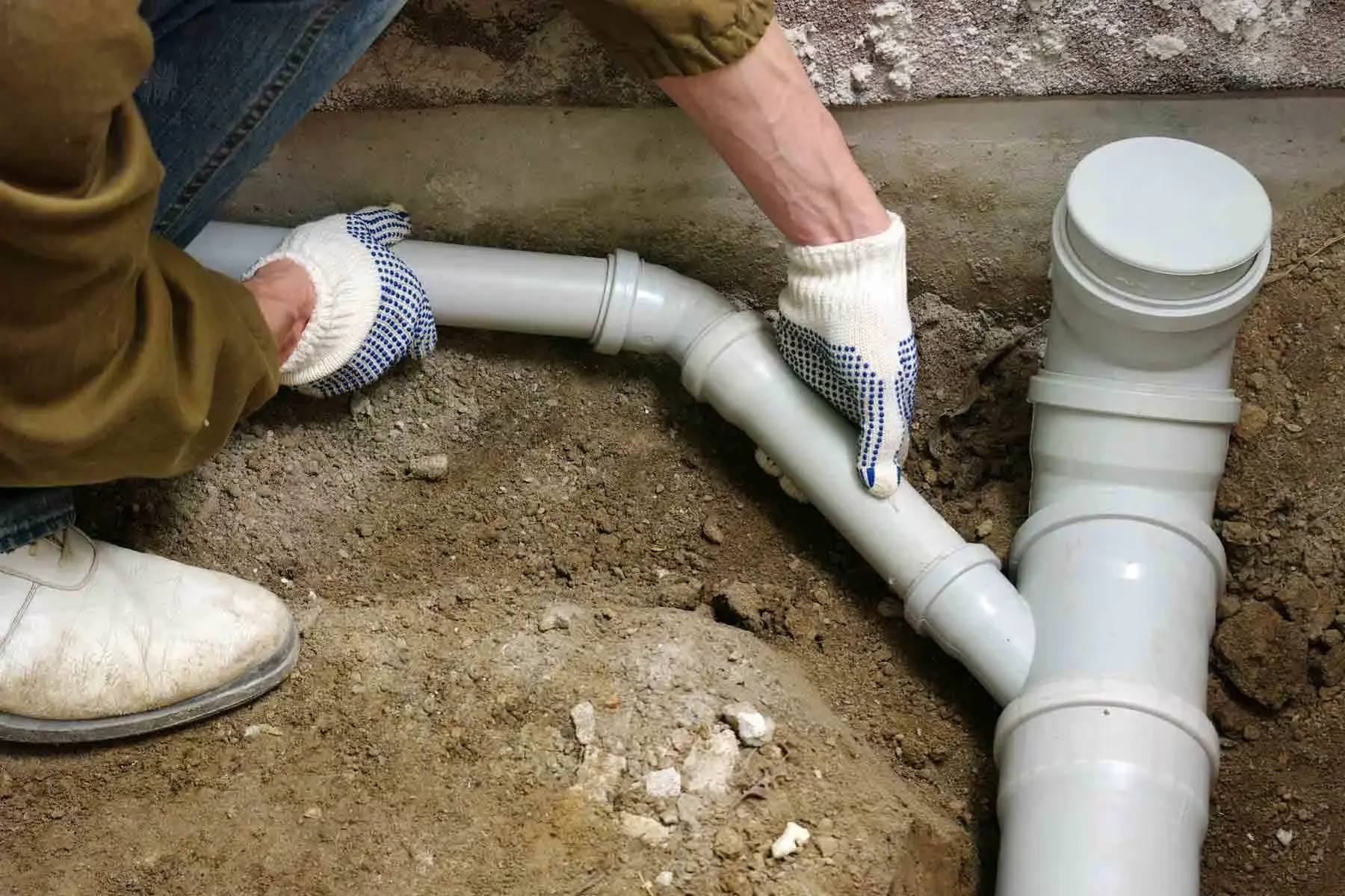 Licensed plumber repairing a sewer line in Denver, CO